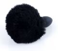 Анальная пробка ( размер S ) с хвостом Boss Series - Silicon PLUG Bunny Tail Black, BS6400100