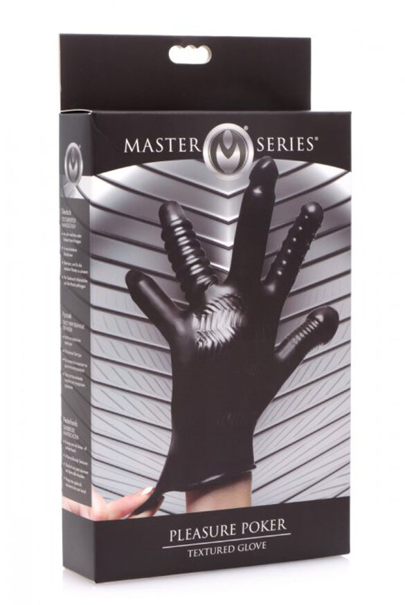 AF582 Текстурированная перчатка для стимуляции Master Series, черная, One Size