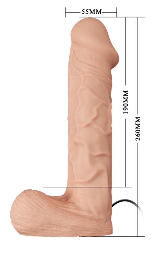 Страпон с большим фаллоимитатором и вибрацией Ultra Passionate Harness - Strap On RealDeal 10.2"