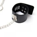 Система фіксації DS Fetish Neck collar and hogtie restraints with chain чорна
