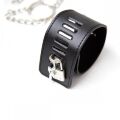 Система фіксації DS Fetish Neck collar and hogtie restraints with chain чорна