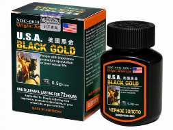 Мужские таблетки USA Black Gold для потенции, 10 шт