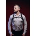 Портупея мужская One Size Р20 на грудь, натуральная кожа, черная