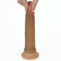Тонкий та дуже реалістичний фалоімітатор Dual-Layered Silicone Cock 7" Brown