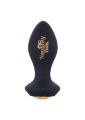 Анальная пробка с вибрацией Naughty Bits CalExotics, с кристаллом, силиконовая, черная, 10.7 х 3.2