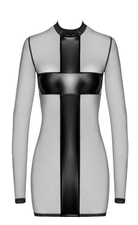 Платье Noir Handmade F369 Crossfire Mesh &amp; Wetlook Mini dress XL