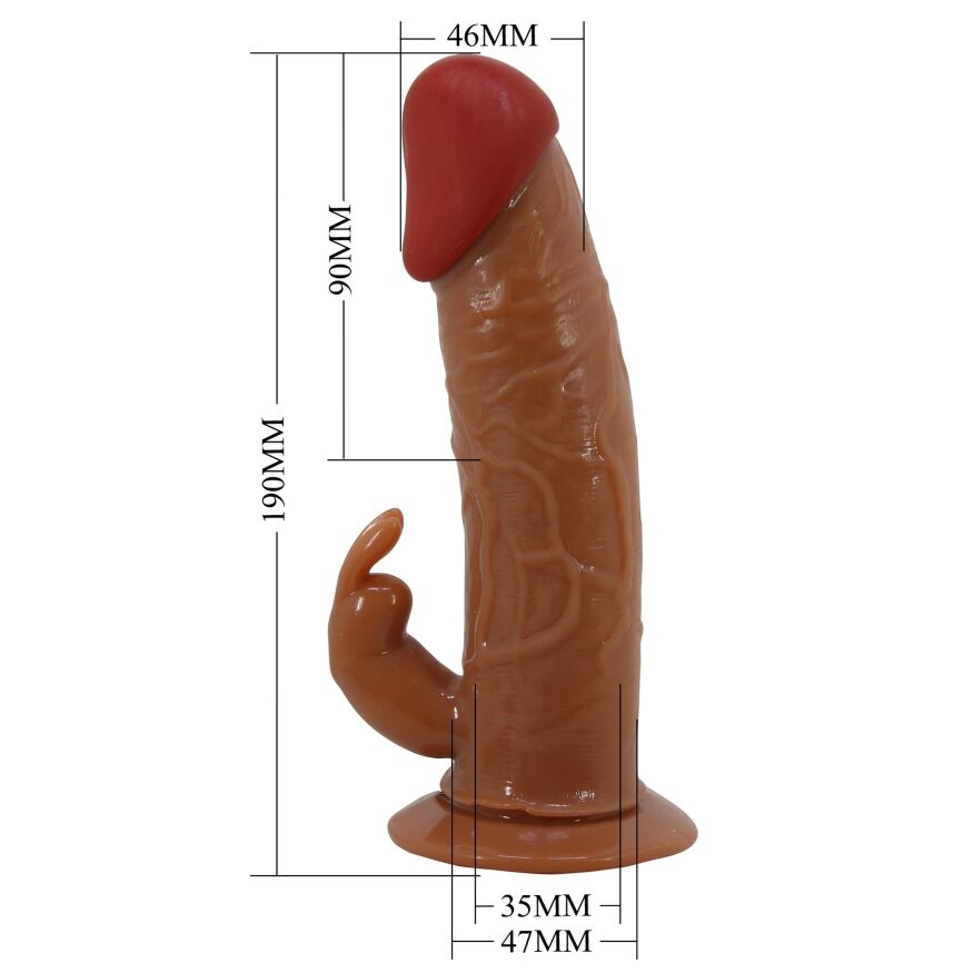 Страпон унісекс з вібростимуляцією Pretty Love - Marion Universal Strap-On Harness, Dildo 7.4'', BW-022099Z