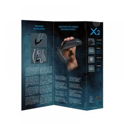 Масажер простати, розмір М, XPANDER X2 чорний, 10.5 см х 4.5 см