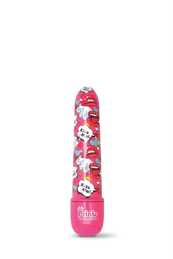 Мини-вибратор Global Novelties Prints Charming Pop Tease с ярким принтом, разноцветный