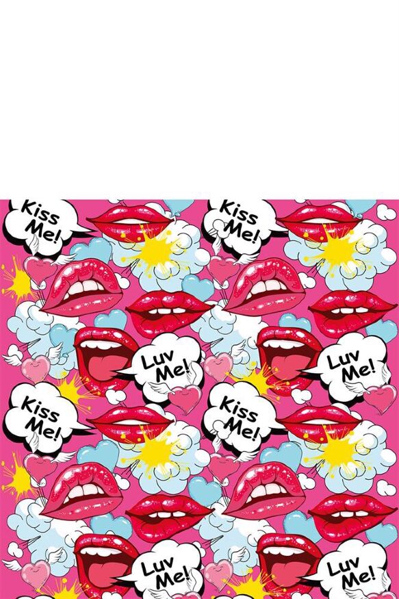 Мини-вибратор Global Novelties Prints Charming Pop Tease с ярким принтом, разноцветный