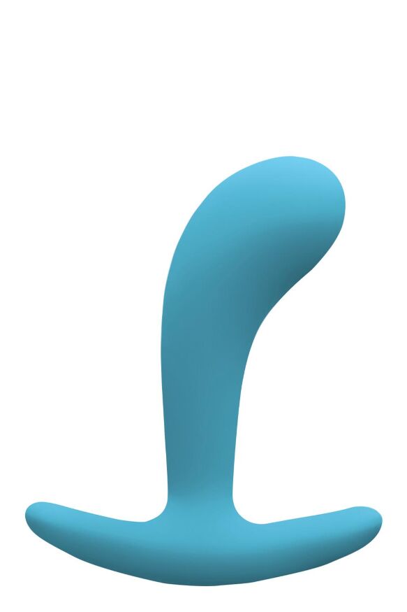 Анальная пробка светящаяся в темноте FIREFLY CONTOUR PLUG SMALL BLUE