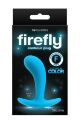 Анальная пробка светящаяся в темноте FIREFLY CONTOUR PLUG SMALL BLUE
