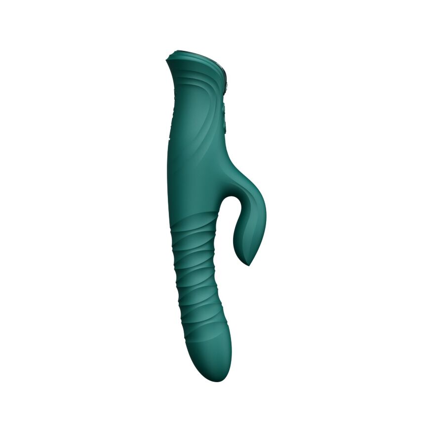 Пульсатор-кролик с вибрацией Zalo Mose 2 Turquoise Green