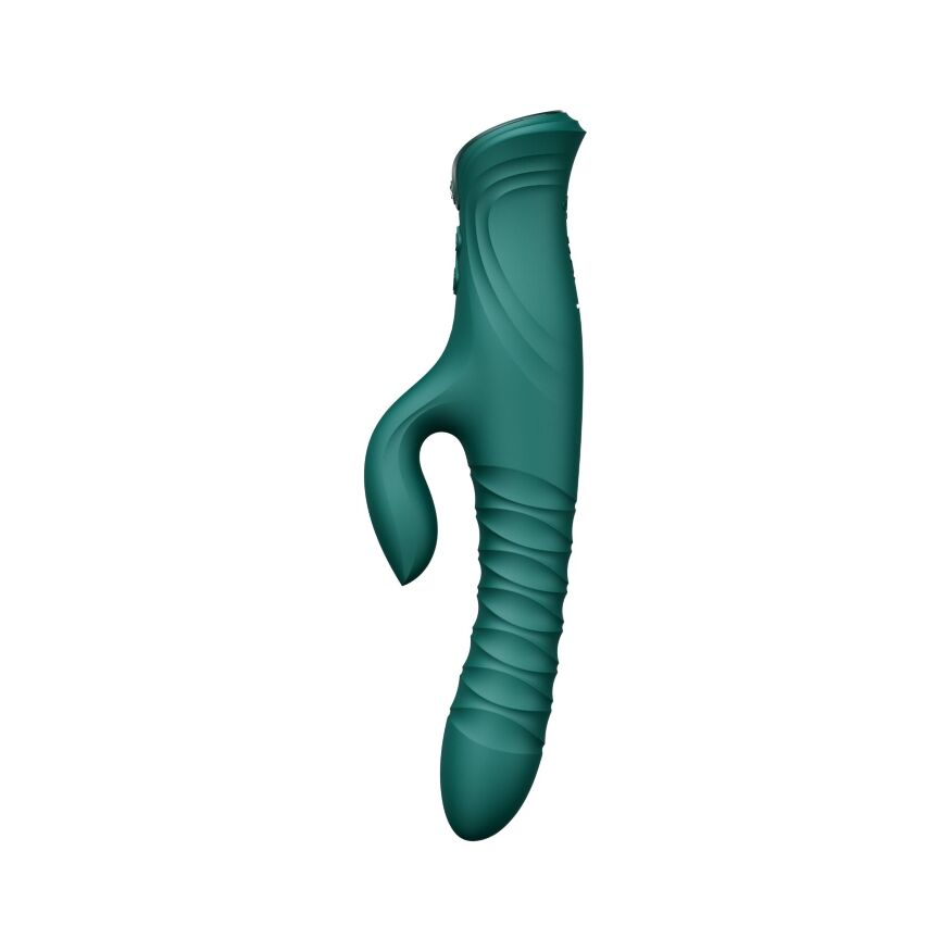 Пульсатор-кролик с вибрацией Zalo Mose 2 Turquoise Green