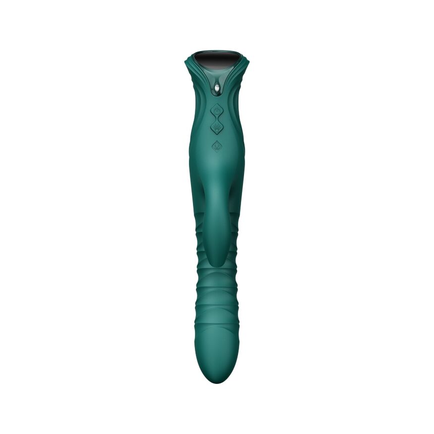 Пульсатор-кролик с вибрацией Zalo Mose 2 Turquoise Green