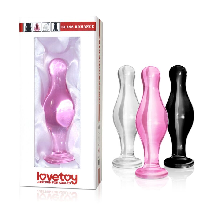 Стеклянная Анальная пробка 4,5" Glass Romance Pink