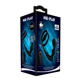 Анальная пробка с эрекционным кольцом - Mr Play Remote Control Vibrating Prostate Massager