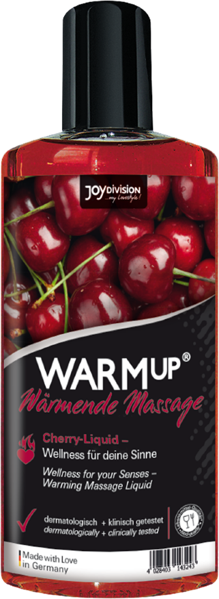 Съедобное разогревающее масажное масло Joy Division WARMup Cherry, 150 мл