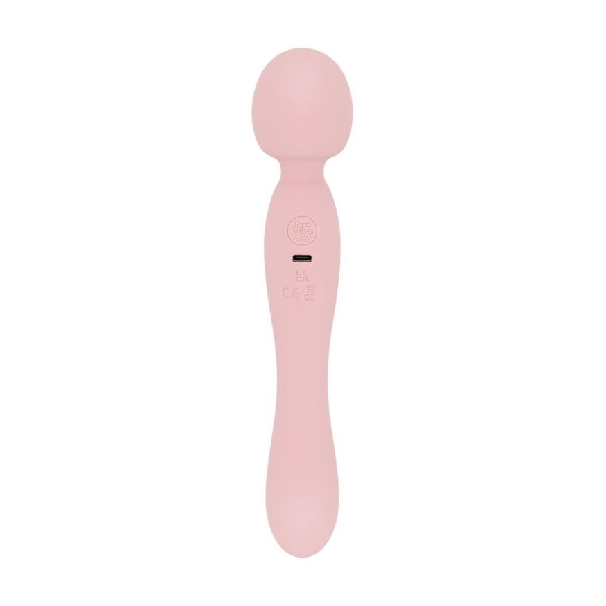 Вибромассажер Good Vibes Only - SIMI Double-Sided Wand Vibrator Soft Silicone - Pink