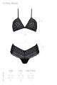 Комплект Passion KERRIA BIKINI black, S/M, бралетт и трусики-бикини