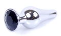 Анальная пробка Boss Series - Jewellery Silver BUTT PLUG Black, BS6400074