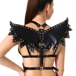 Жіноча портупея Art of Sex - Wings чорна XS-M, екошкіра