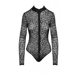 Сексуальне боді з леопардовим принтом M F287 Noir Handmade
