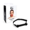 Кляп-палиця на ременях Art of Sex  -  Gag Stick Silicon, чорний, натуральна шкіра