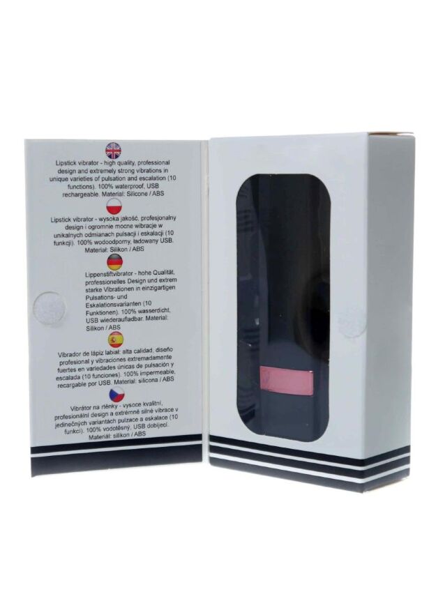 Вібратор помада - Rechargeable Lipstick Vibrator Black