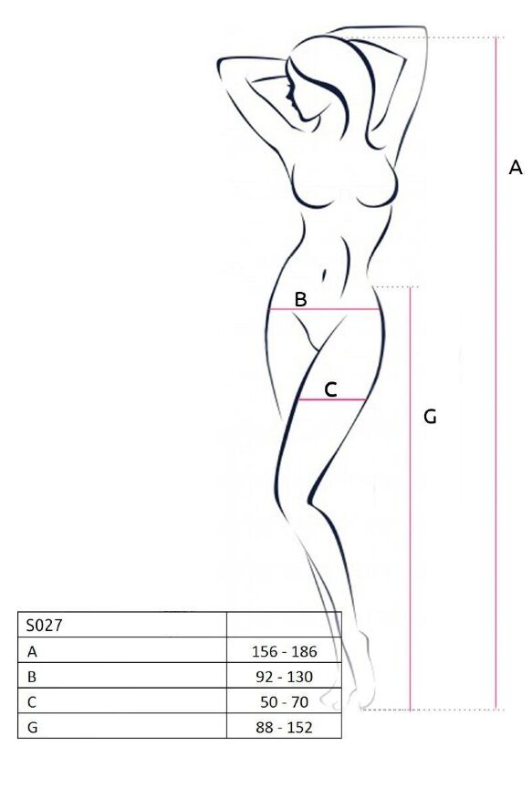 Эротические колготки-бодистокинг с ажурным поясом Passion S027 One Size, white, открытый доступ