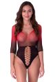 Бодистокинг Passion BS118 black/red