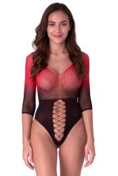 Бодистокинг Passion BS118 black/red
