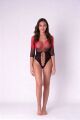Бодистокинг Passion BS118 black/red