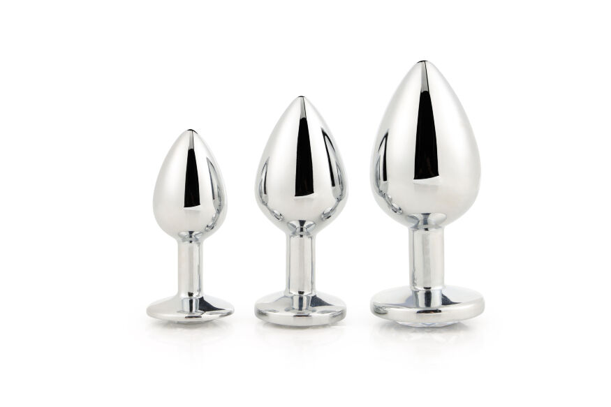 Набор анальных пробок Dream Toys GLEAMING LOVE SILVER PLUG SET