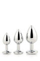 Набор анальных пробок Dream Toys GLEAMING LOVE SILVER PLUG SET