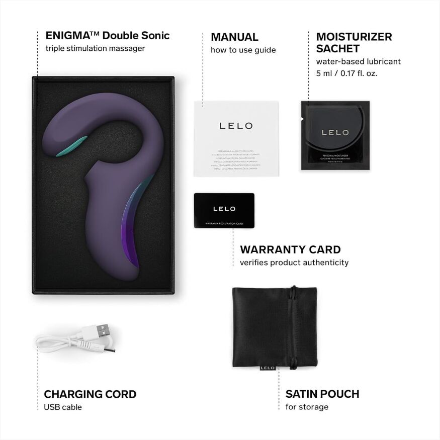 LELO Enigma Double Sonic Cyber Purple - звуковой стимулятор 