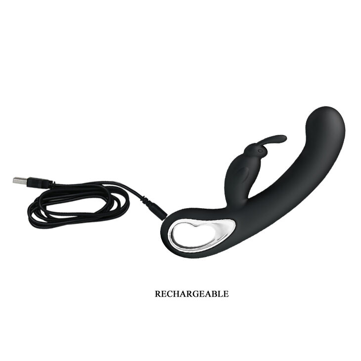 Вибратор со стимулятором клитора - Pretty Love Webb Vibrator Black