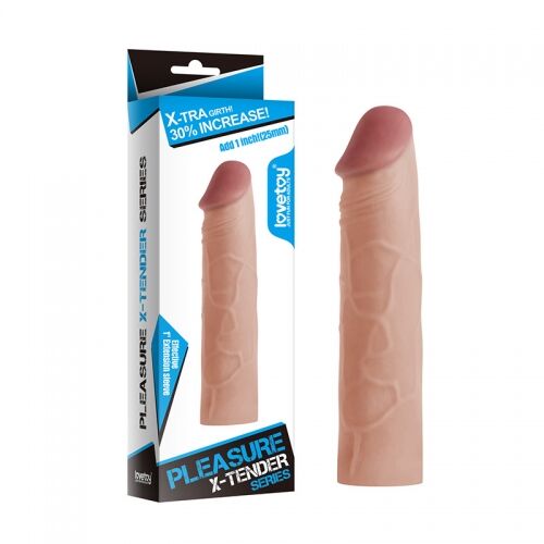 Насадка на член - LoveToy Pleasure X-Tender Penis Sleeve Add 1" Flesh