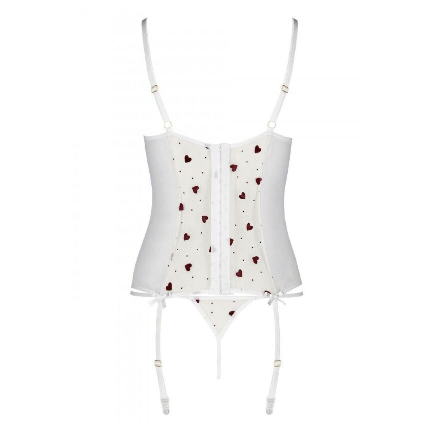 Корсет с подвязками + стринги LOVELIA CORSET white S/M - Passion