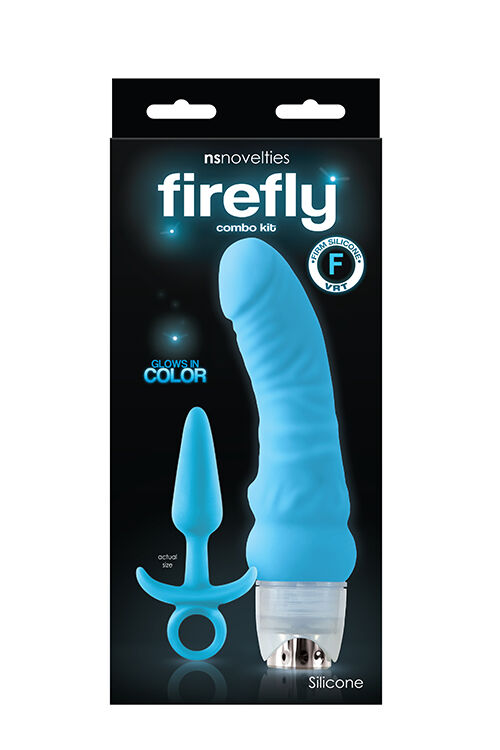 Набор Вибратор и Анальная пробка FIREFLY COMBO KIT BLUE
