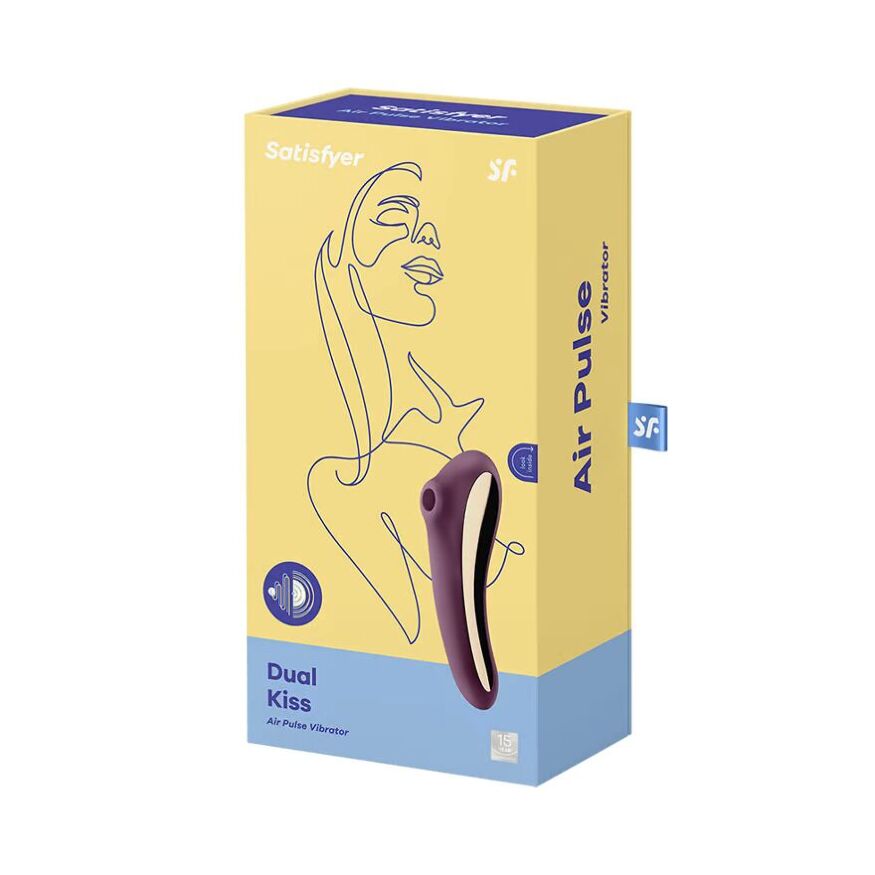 Вакуумный вибратор Satisfyer Dual Kiss Wine Red