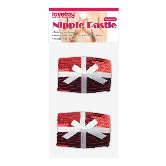 Яскраві пестіси у вигляді коробки для подарунків Reusable Christmas Sequin Square Nipple Pasties