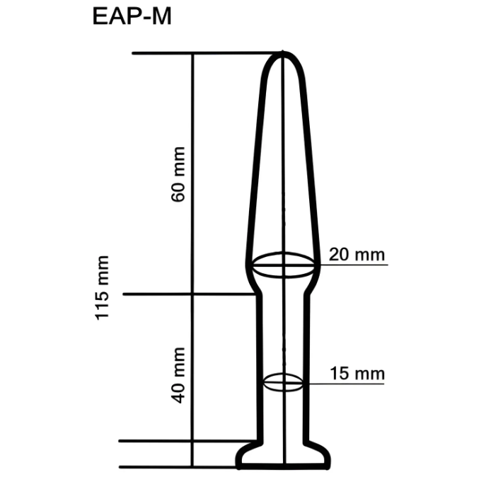 Анальный плаг из стекла EGZO EAP-M ( длина 11.5 см, диаметр 2 см )