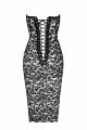 Платье Noir Handmade F301 Catalyst, M, black, миди, кружево, открытые плечи, шнуровка на спине