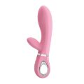 Вибратор с мягкой головкой и клиторальной стимуляцией Pretty Love - Thomas USB, BI-014621-1