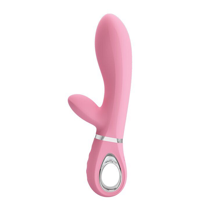 Вибратор с мягкой головкой и клиторальной стимуляцией Pretty Love - Thomas USB, BI-014621-1