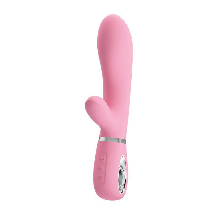 Вибратор с мягкой головкой и клиторальной стимуляцией Pretty Love - Thomas USB, BI-014621-1