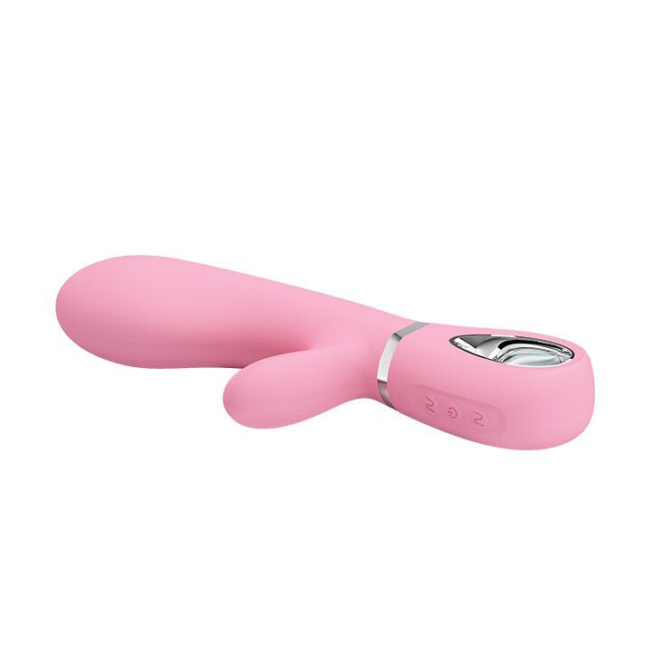 Вибратор с мягкой головкой и клиторальной стимуляцией Pretty Love - Thomas USB, BI-014621-1
