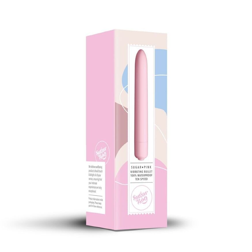 Мини-вибратор SugarBoo Sugar Pink, 10 уровней интенсивности (мятая упаковка)