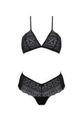 Комплект Passion KERRIA BIKINI black, XXL/XXXL, бралет і трусики-бікіні